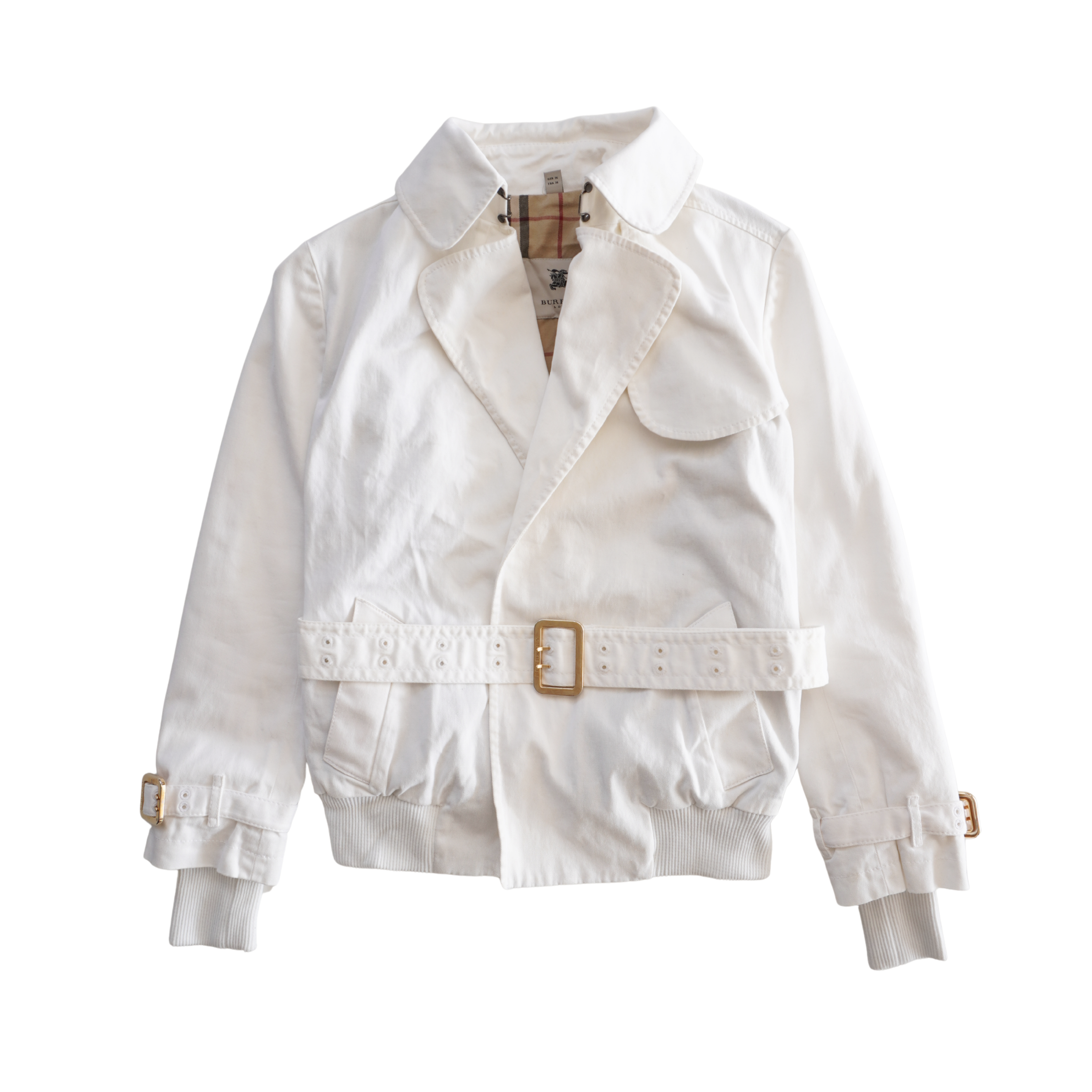 Burberry Belted Bomber Jacket - Women's 6