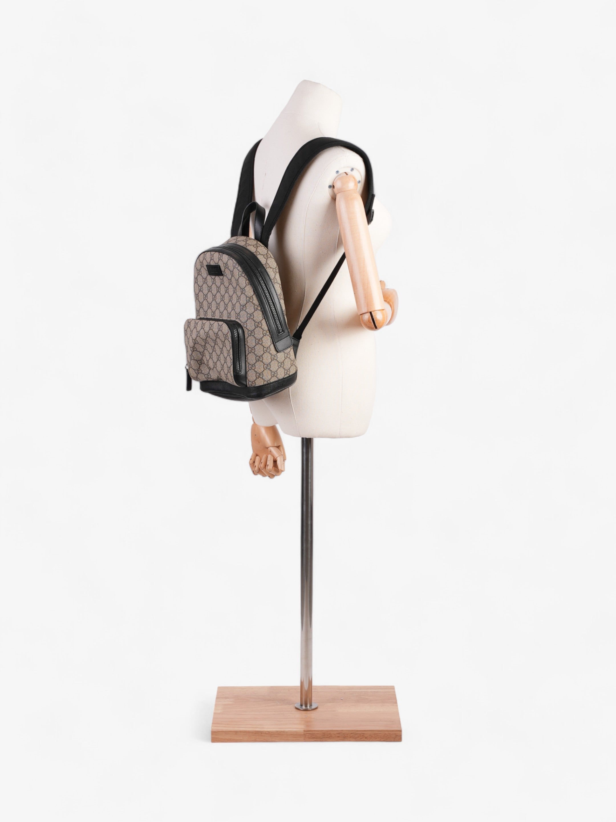 Gucci Eden Day Backpack GG Supreme / Black Coated Canvas Small