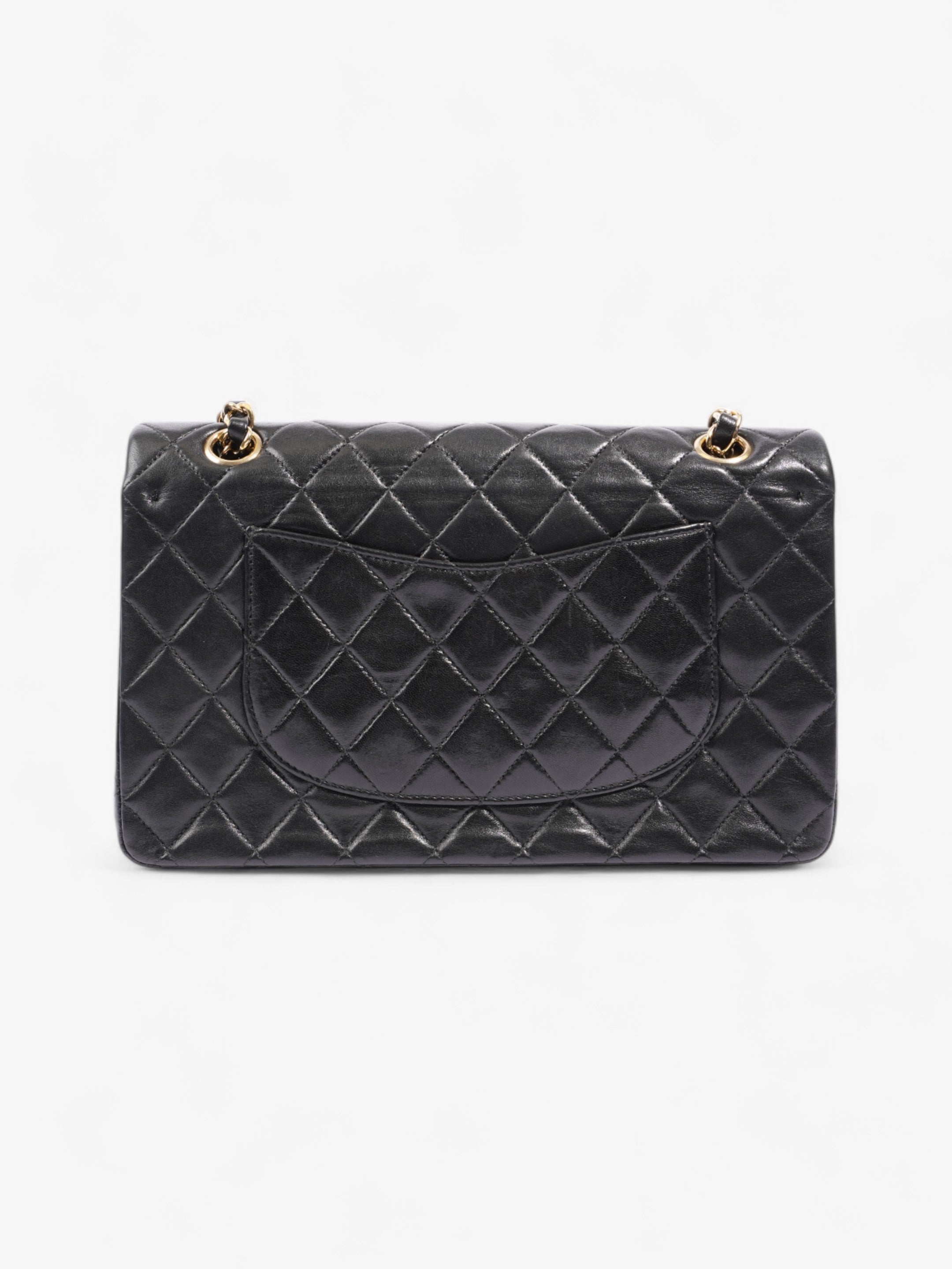 Chanel Classic Double Flap Black Lambskin Leather Medium