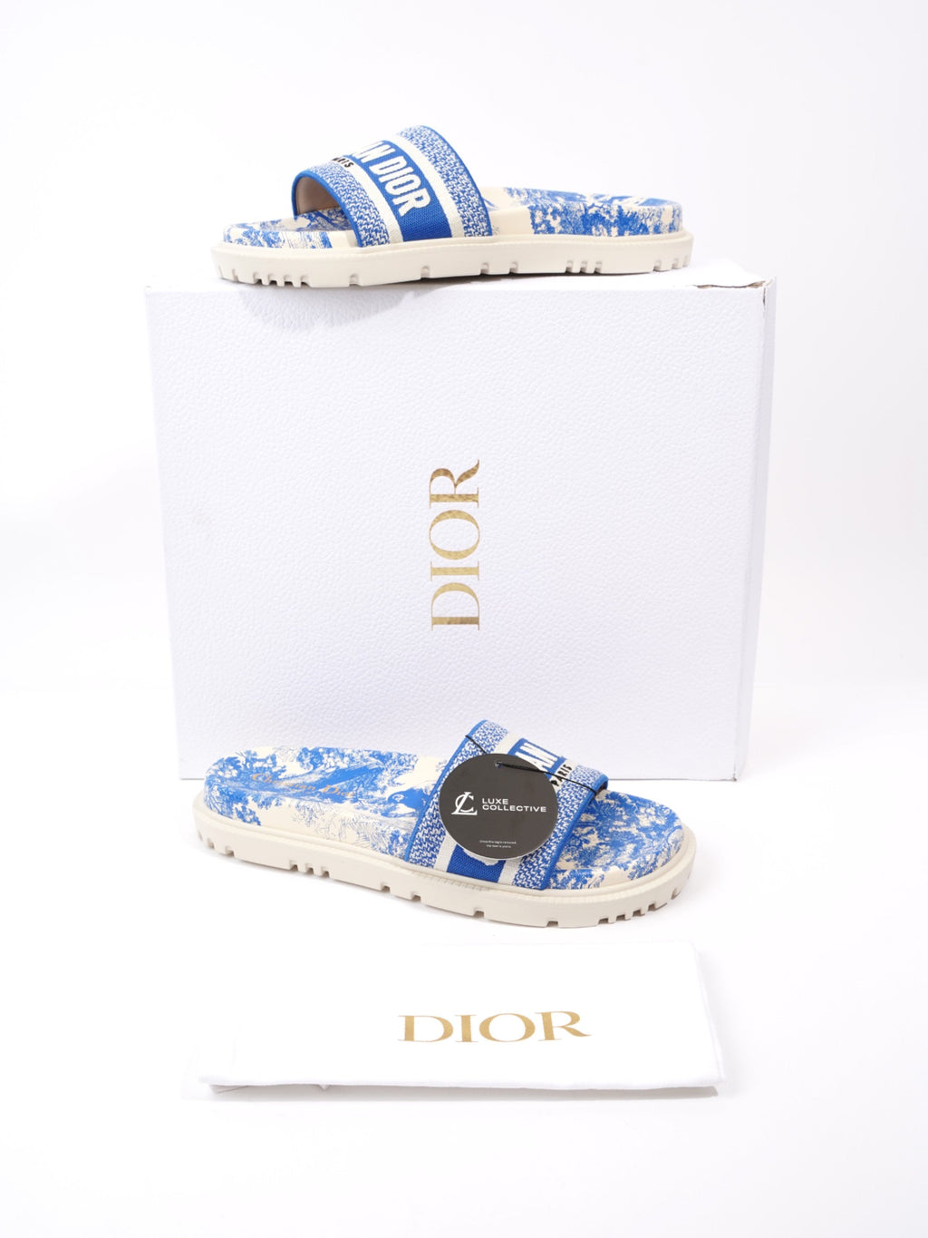 Christian Dior Dway White / Blue Canvas EU 39 UK 6