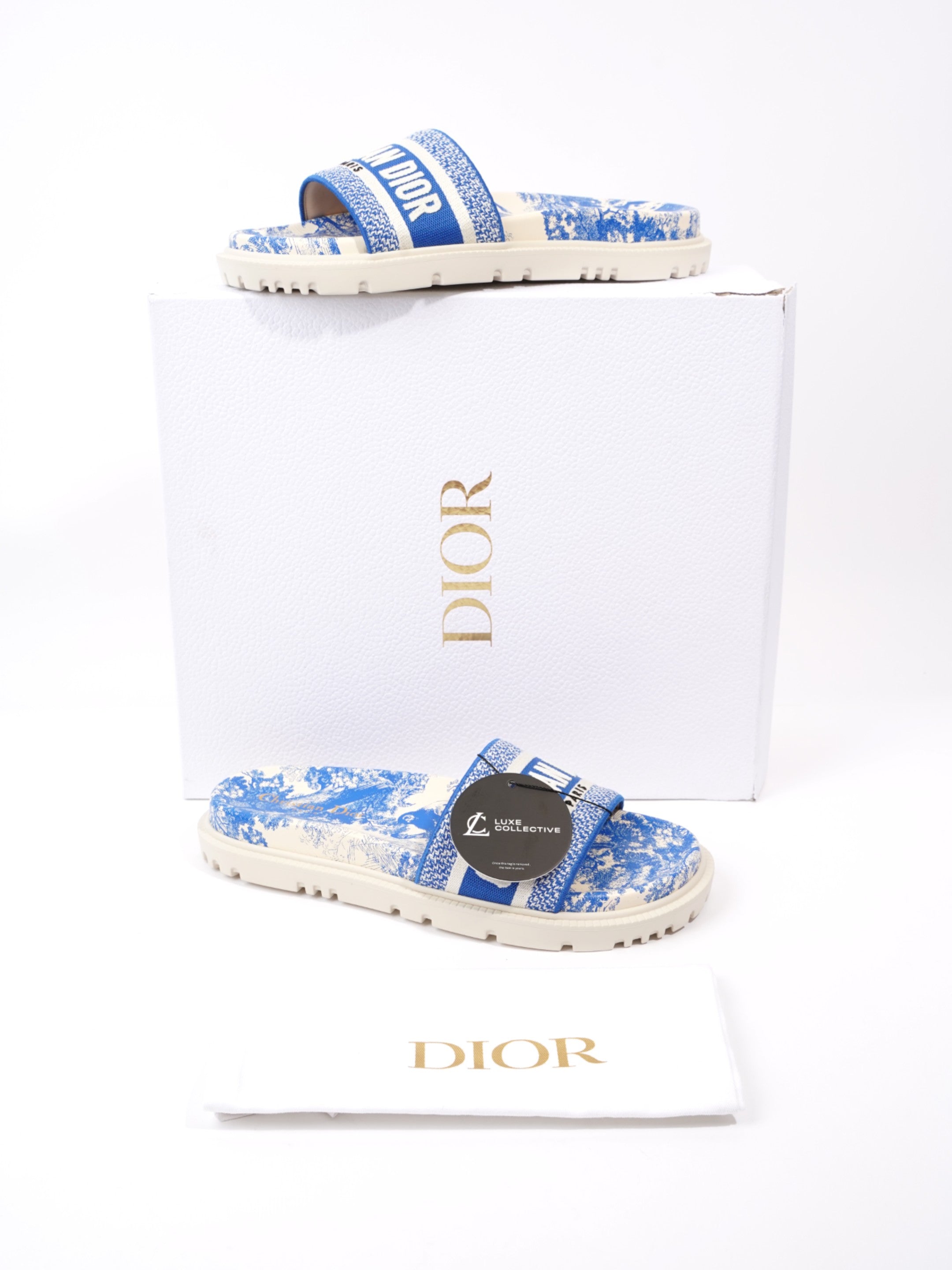 Christian Dior Dway White / Blue Canvas EU 39 UK 6