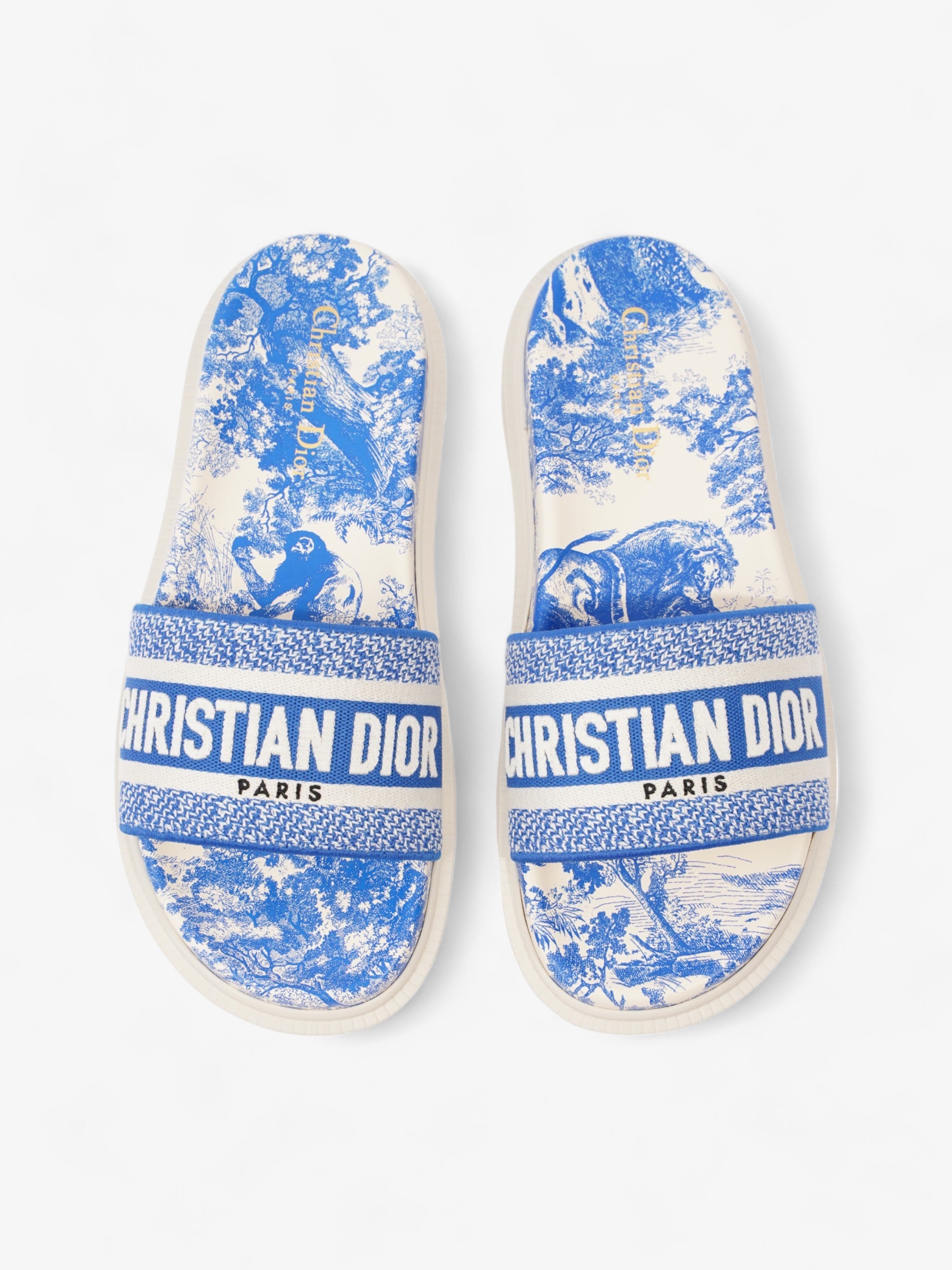 Christian Dior Dway White / Blue Canvas EU 39 UK 6