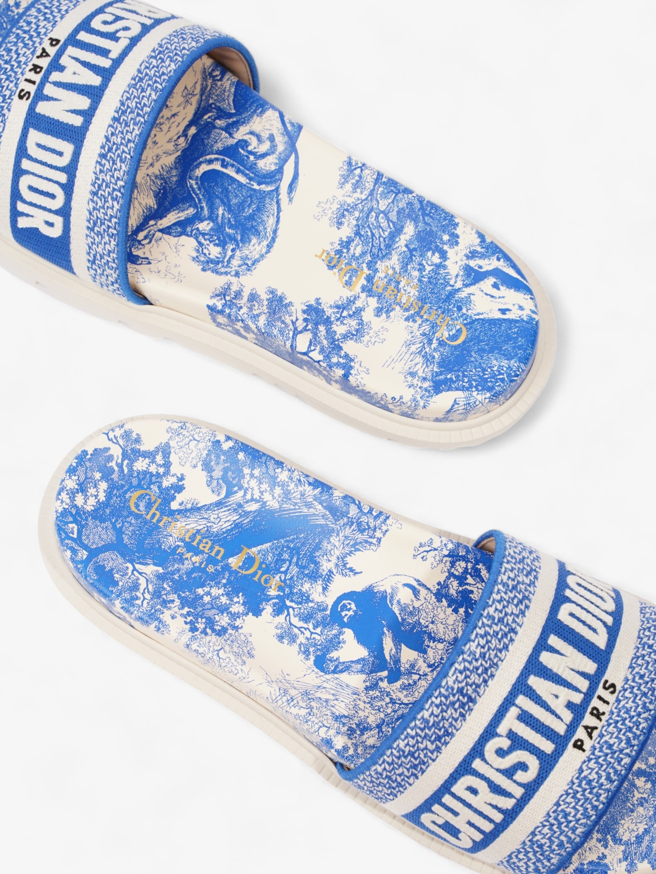 Christian Dior Dway White / Blue Canvas EU 39 UK 6