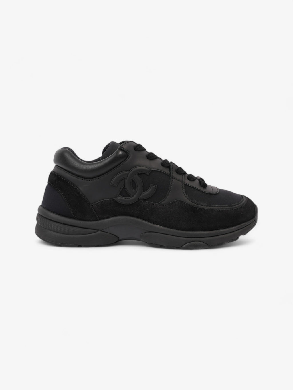 Chanel CC Logo Sneakers Black Suede EU 38 UK 5