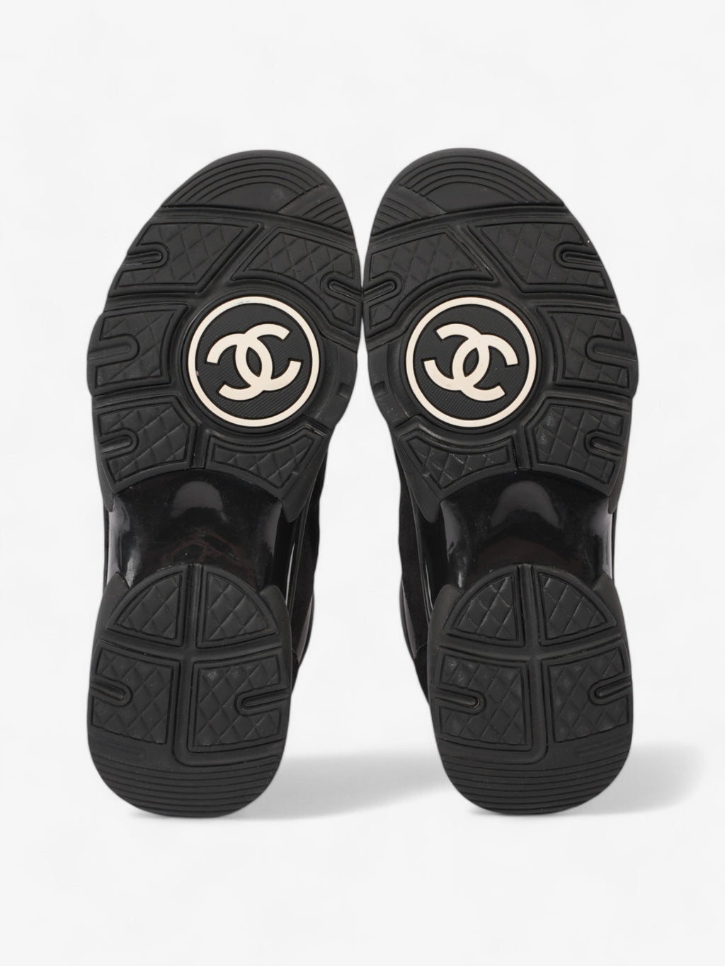 Chanel CC Logo Sneakers Black Suede EU 38 UK 5