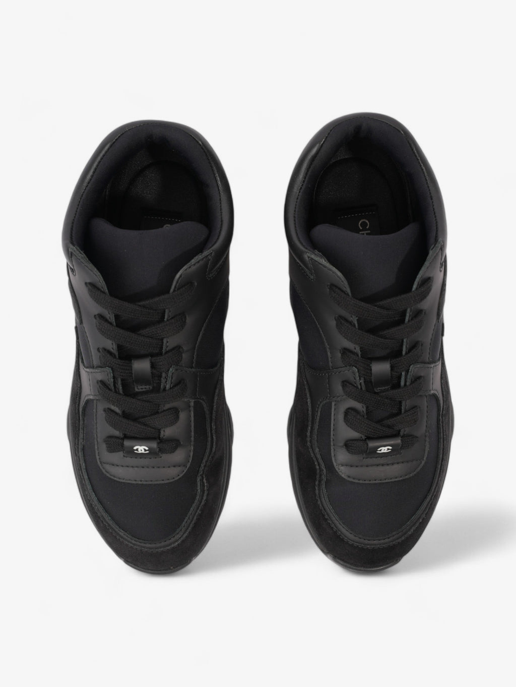 Chanel CC Logo Sneakers Black Suede EU 38 UK 5