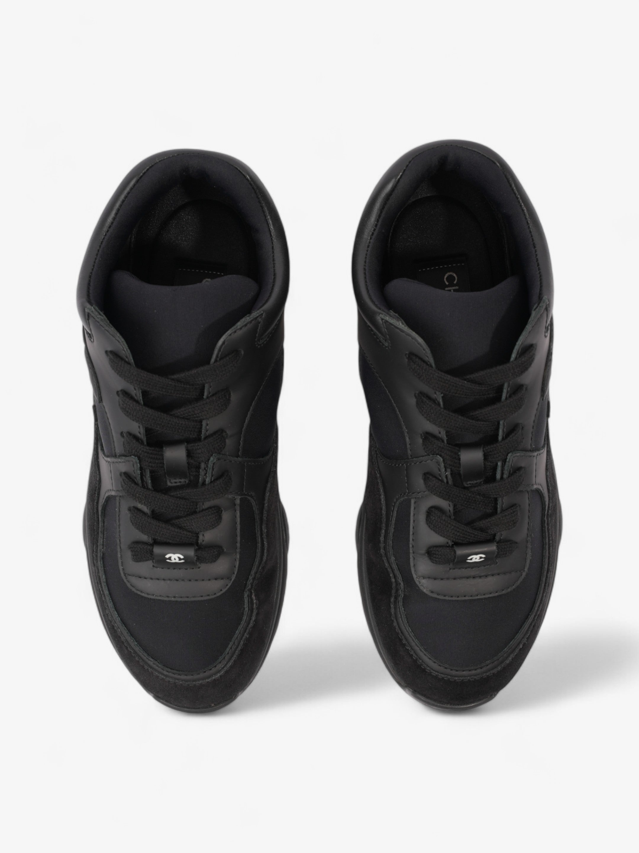Chanel CC Logo Sneakers Black Suede EU 38 UK 5