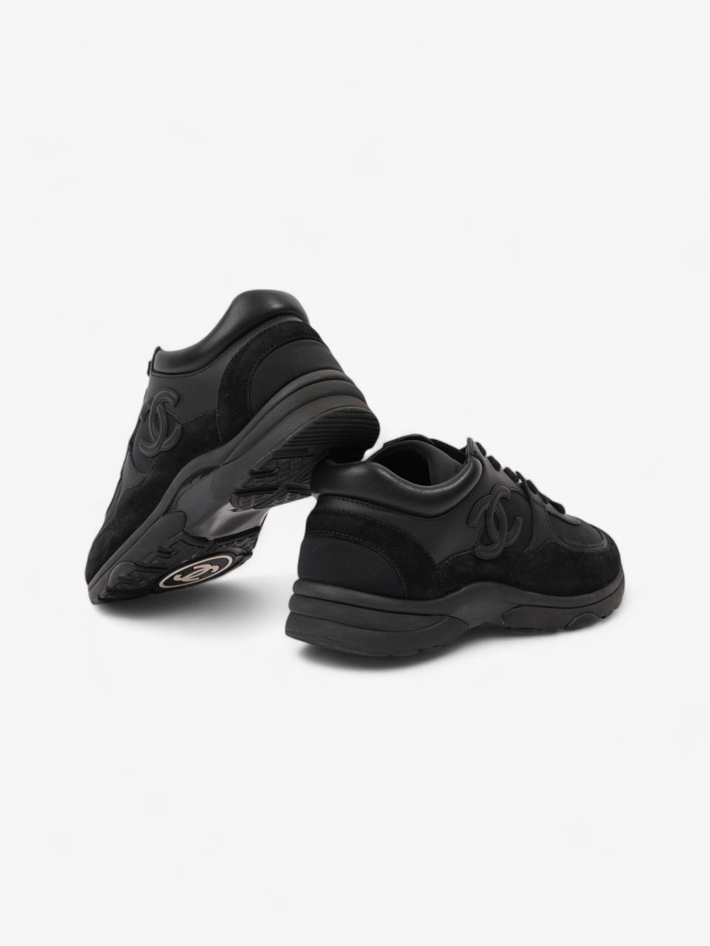 Chanel CC Logo Sneakers Black Suede EU 38 UK 5