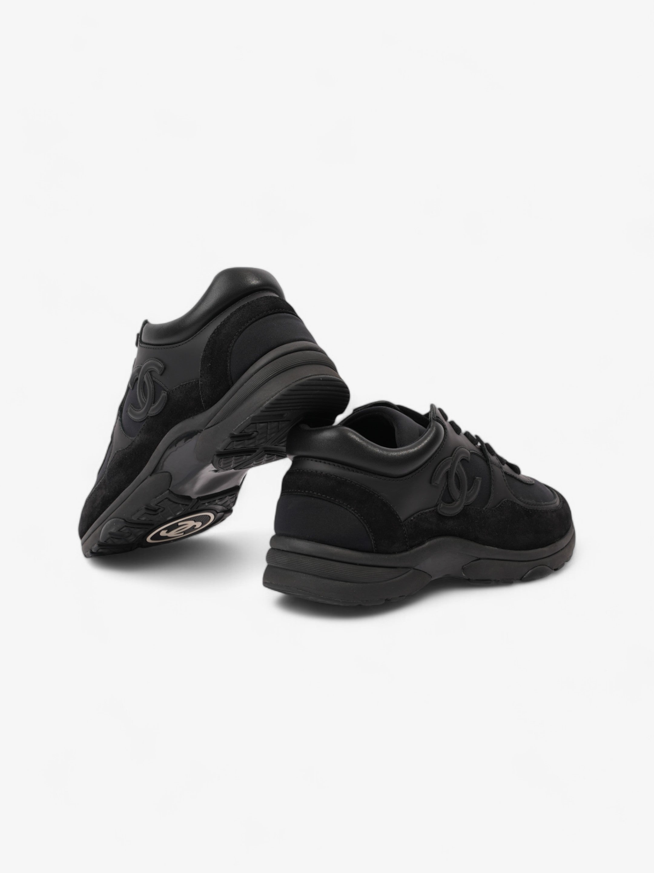 Chanel CC Logo Sneakers Black Suede EU 38 UK 5