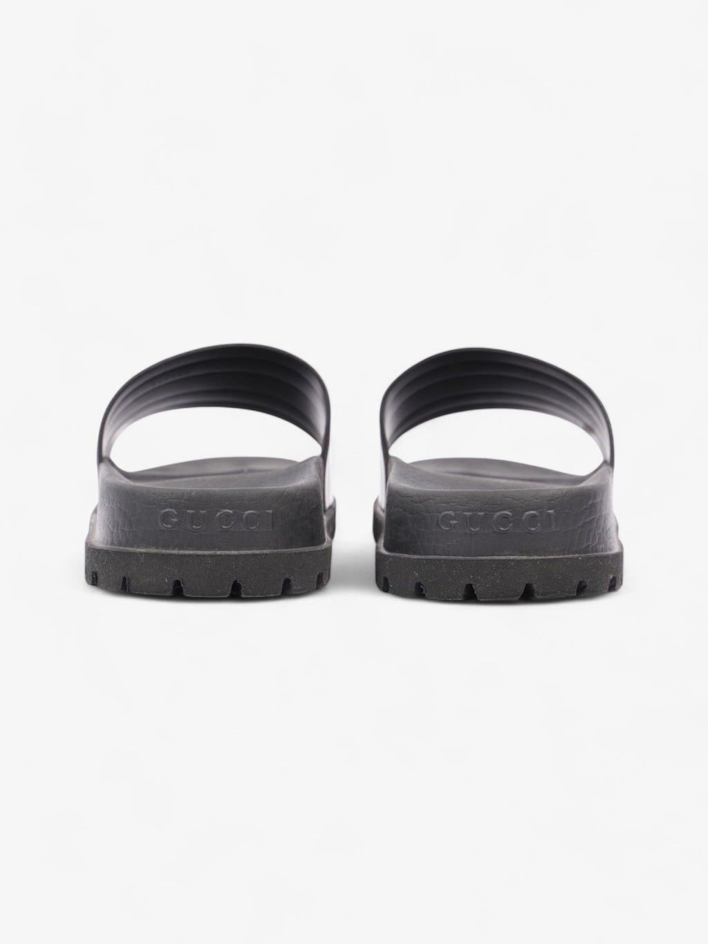 Gucci Pursuit Trek Slides Black / Green / Red Rubber EU 43 UK 9