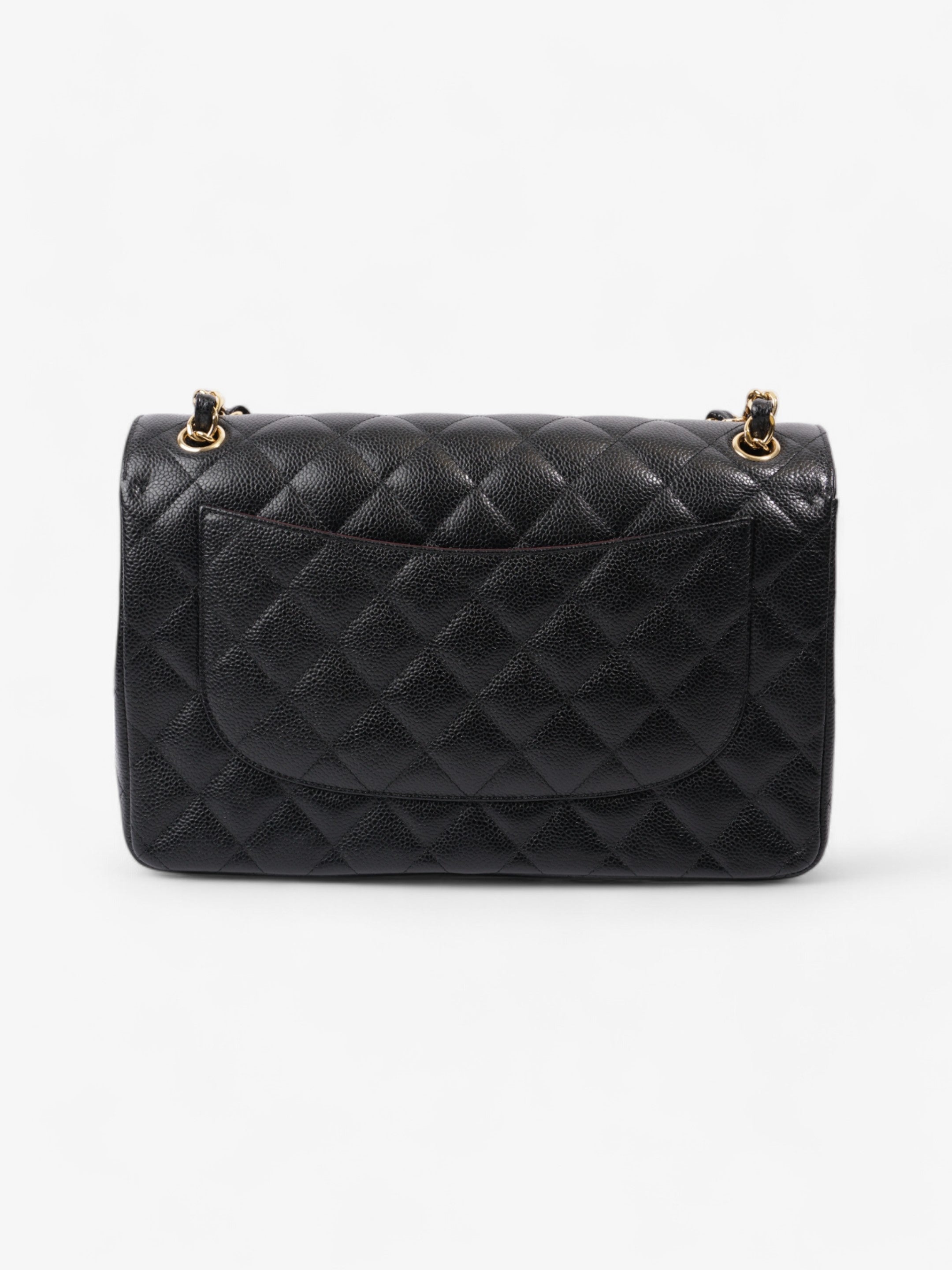 Chanel Classic Double Flap Black Caviar Leather Jumbo