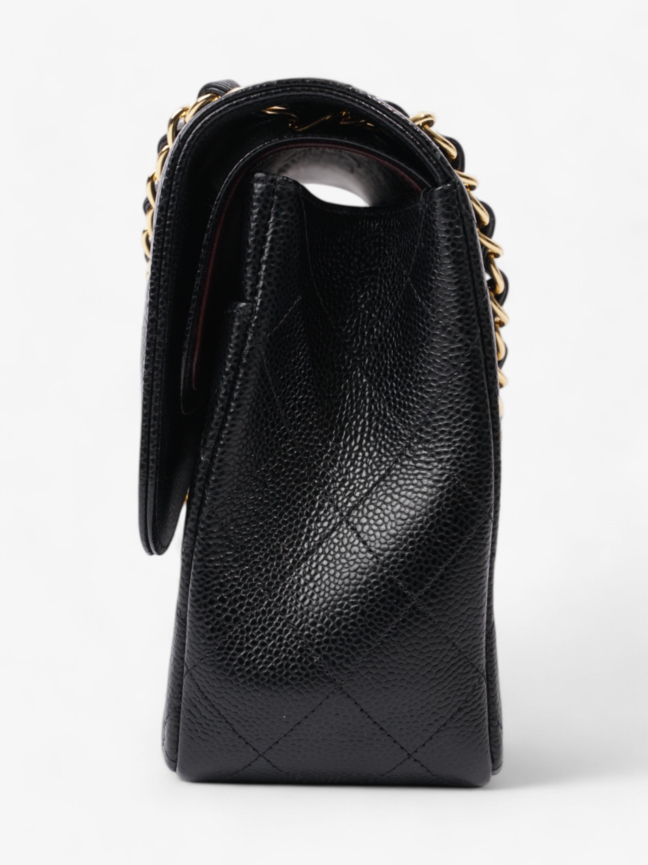 Chanel Classic Double Flap Black Caviar Leather Jumbo