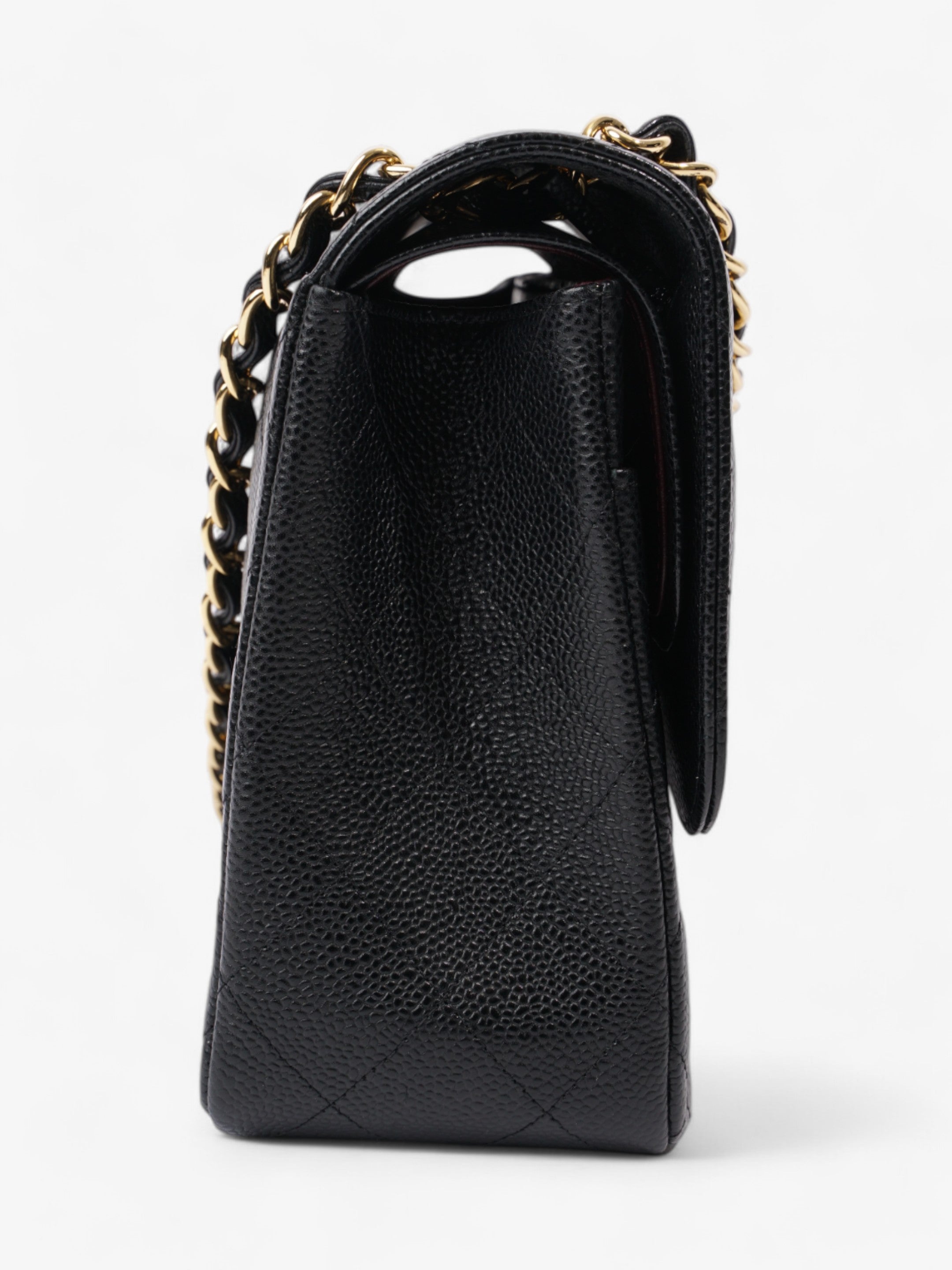 Chanel Classic Double Flap Black Caviar Leather Jumbo