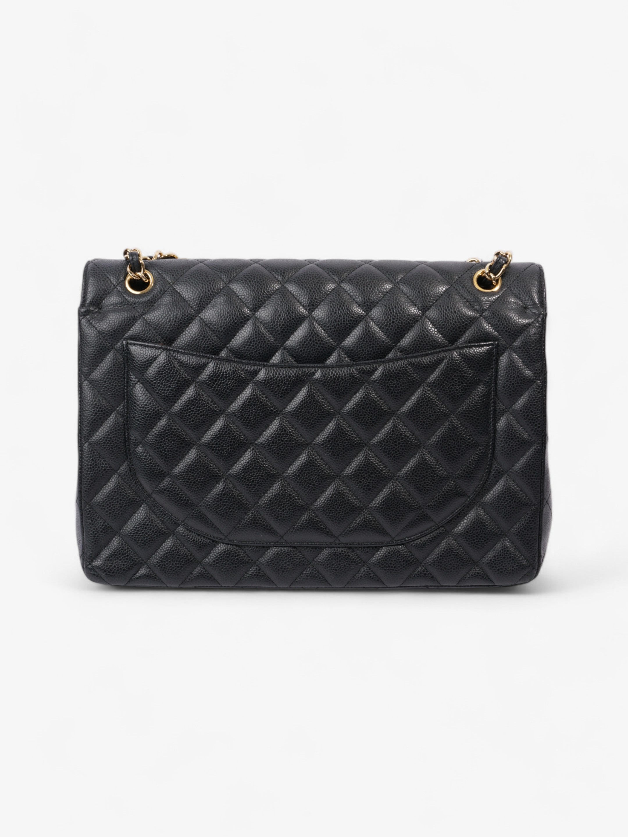 Chanel Classic Double Flap Black Caviar Leather Maxi