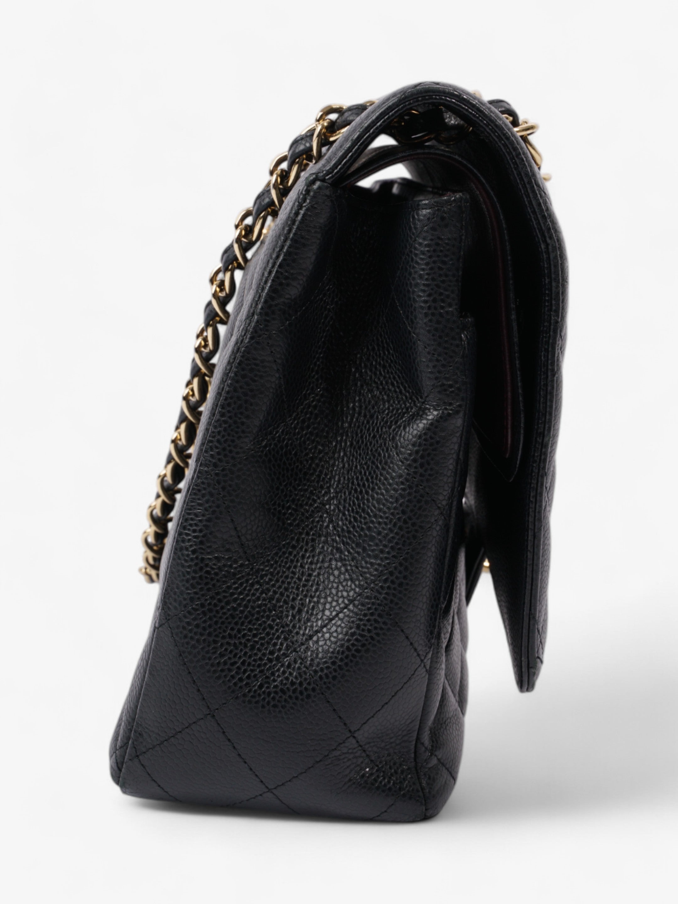 Chanel Classic Double Flap Black Caviar Leather Maxi