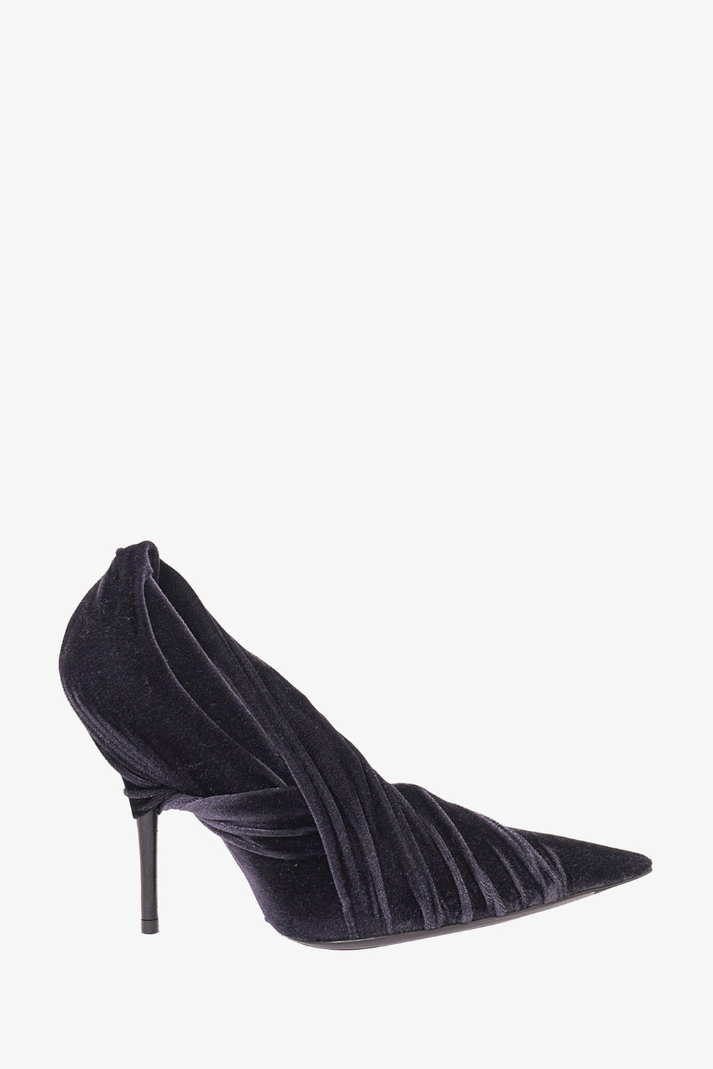 Balenciaga Black Velvet Drape Knife Pumps Size 37