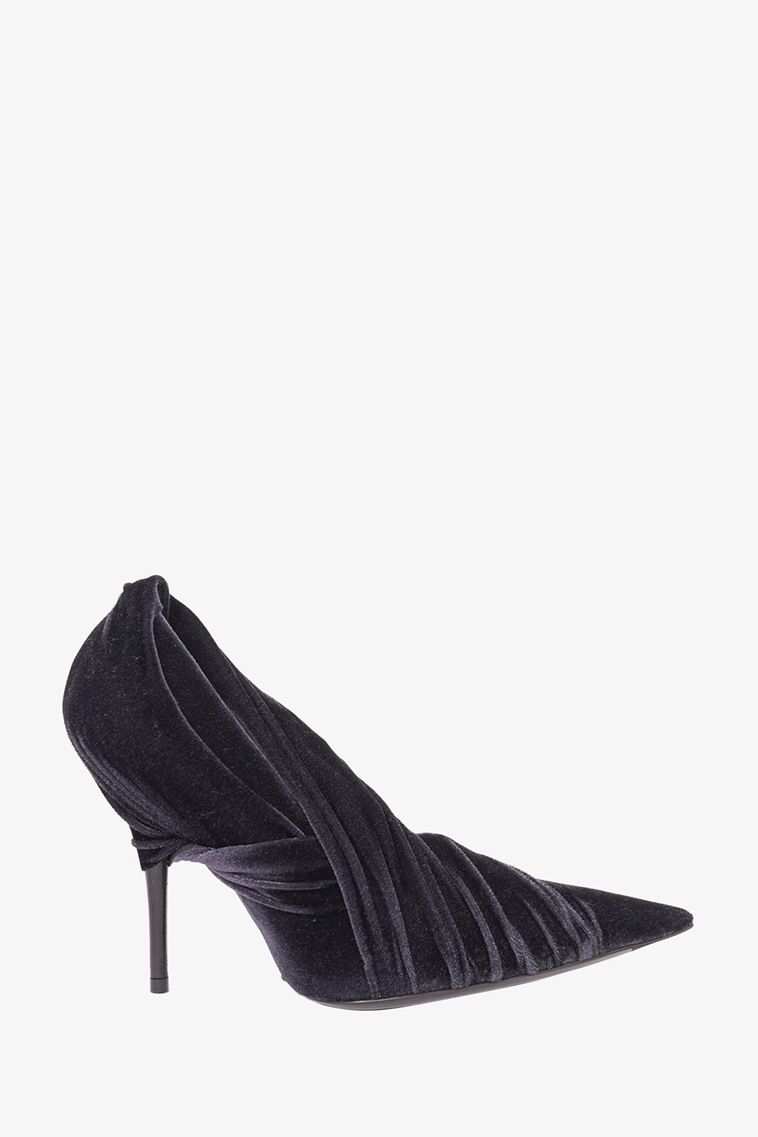 Balenciaga Black Velvet Drape Knife Pumps Size 37