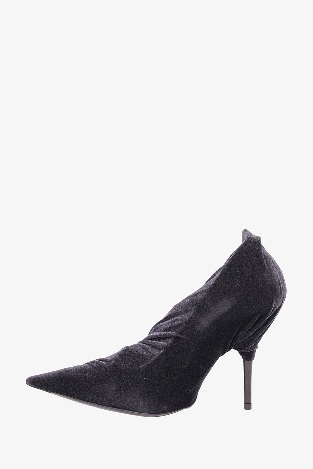 Balenciaga Black Velvet Drape Knife Pumps Size 37
