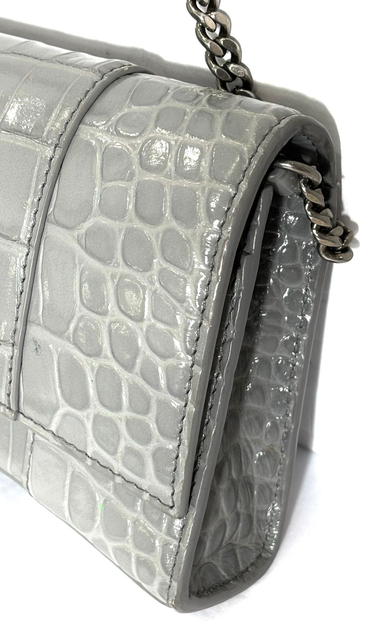 BALENCIAGA CROC EMBOSSED CALFSKIN HOURGLASS WOC