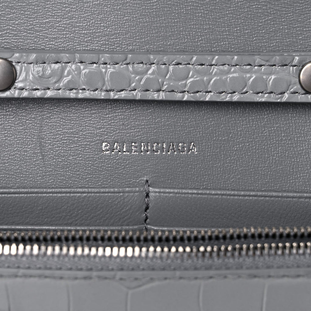 BALENCIAGA CROC EMBOSSED CALFSKIN HOURGLASS WOC