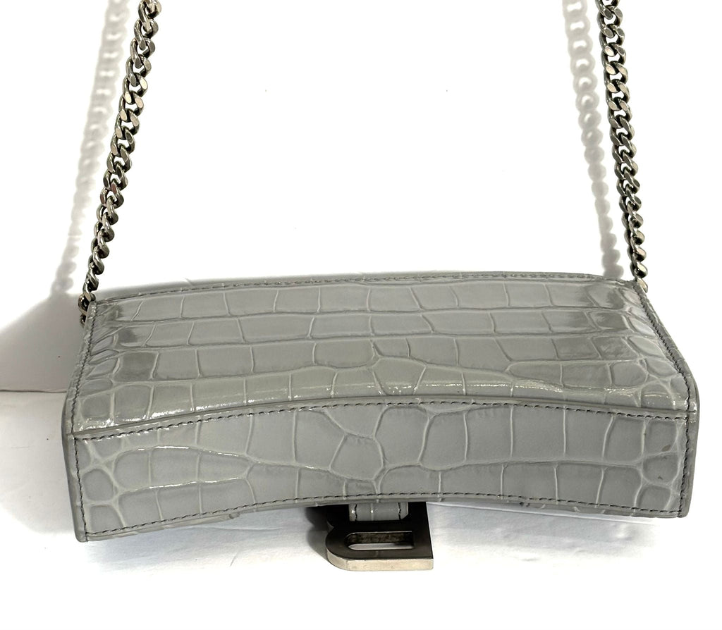 BALENCIAGA CROC EMBOSSED CALFSKIN HOURGLASS WOC