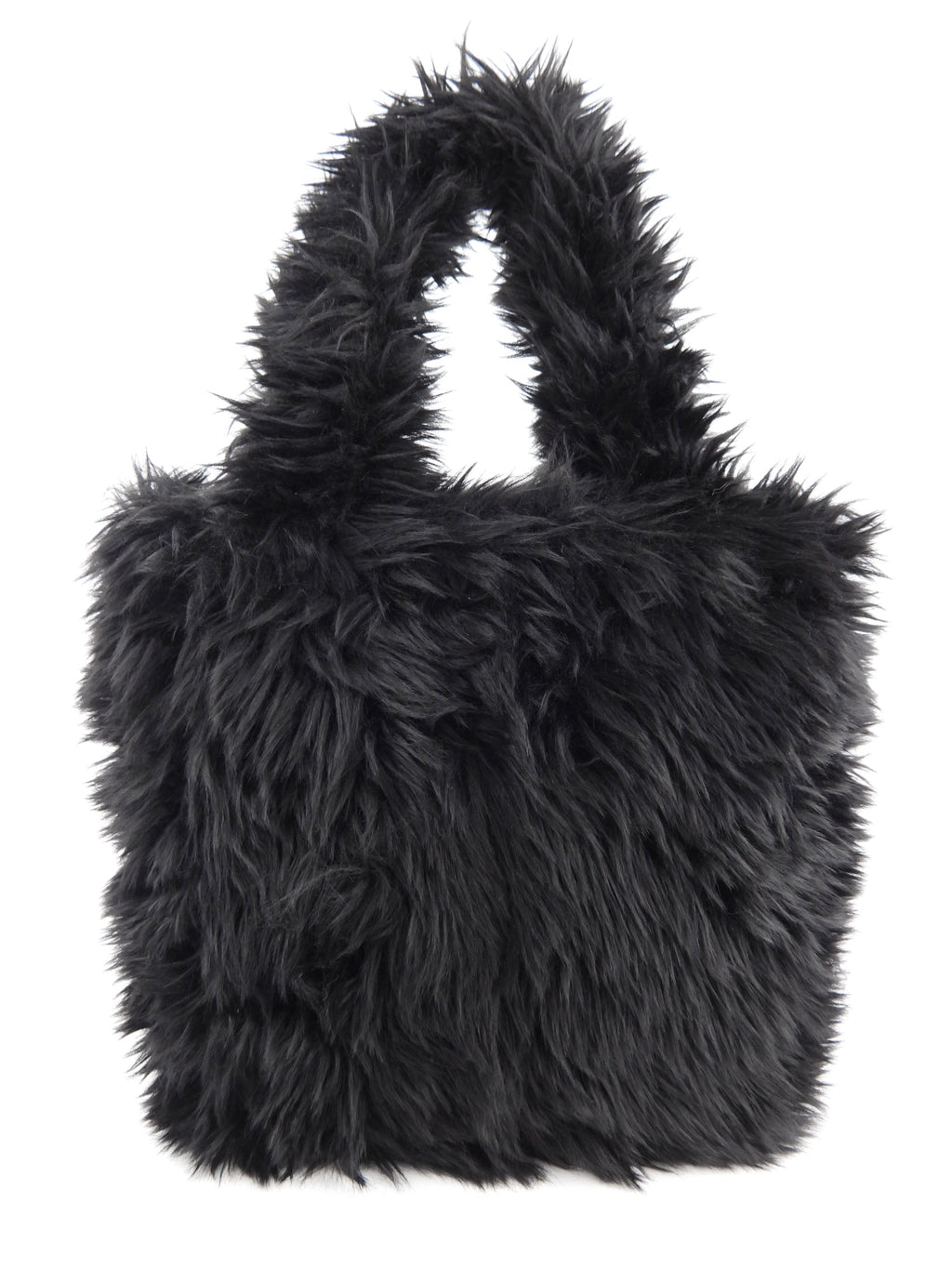 Balenciaga Black Faux Fur Everyday Two Way Tote Bag