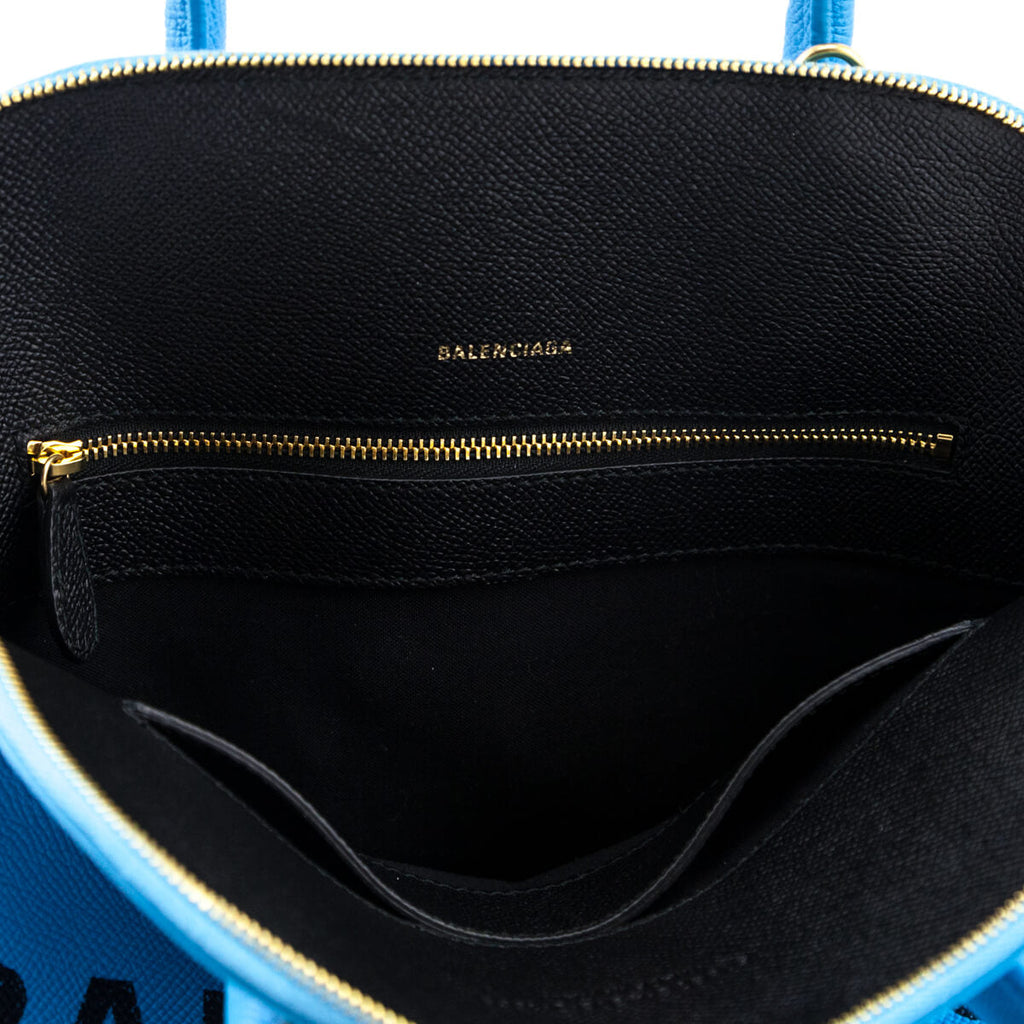 Balenciaga Bleu Turquoise Grained Calfskin S Ville Top Handle Bag