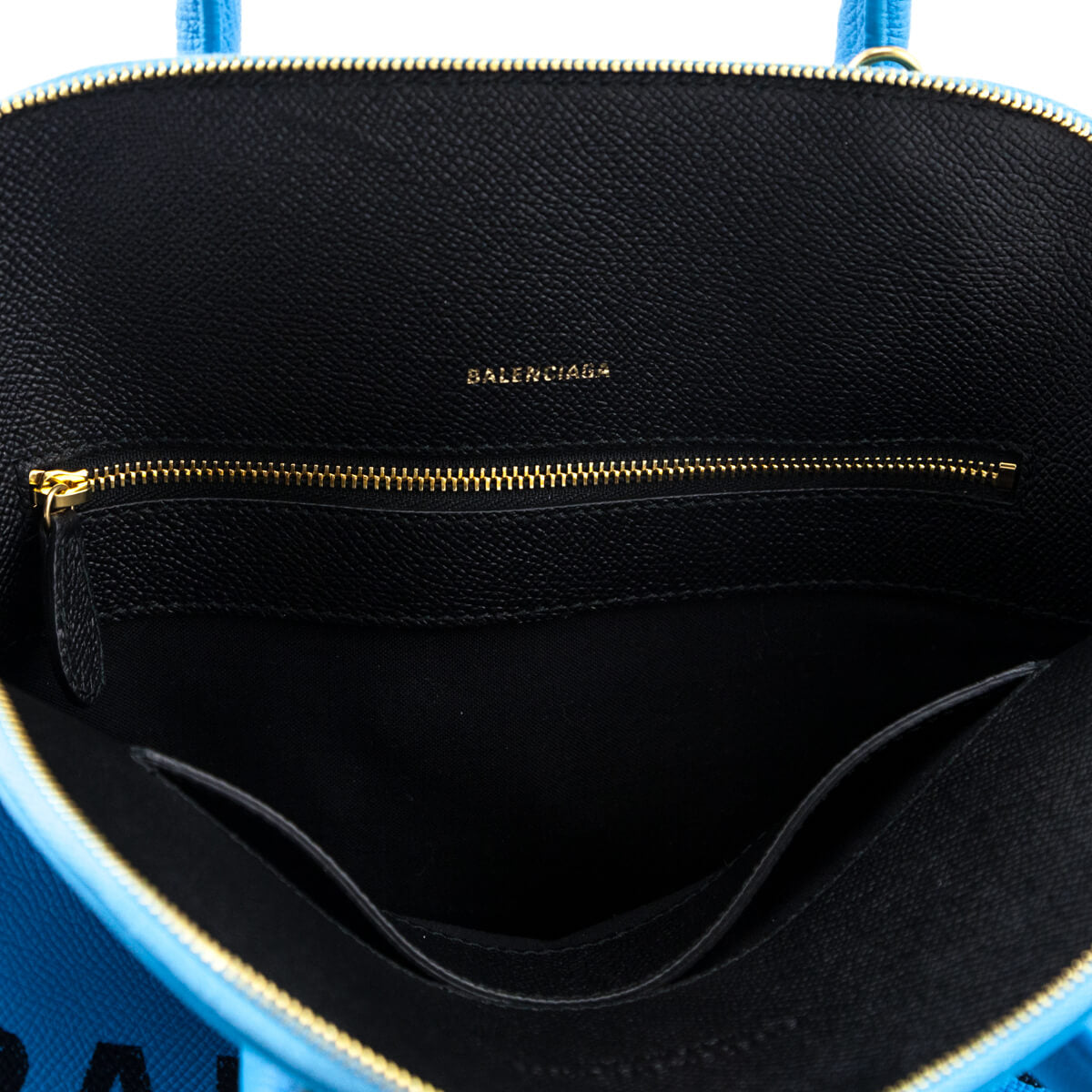 Balenciaga Bleu Turquoise Grained Calfskin S Ville Top Handle Bag