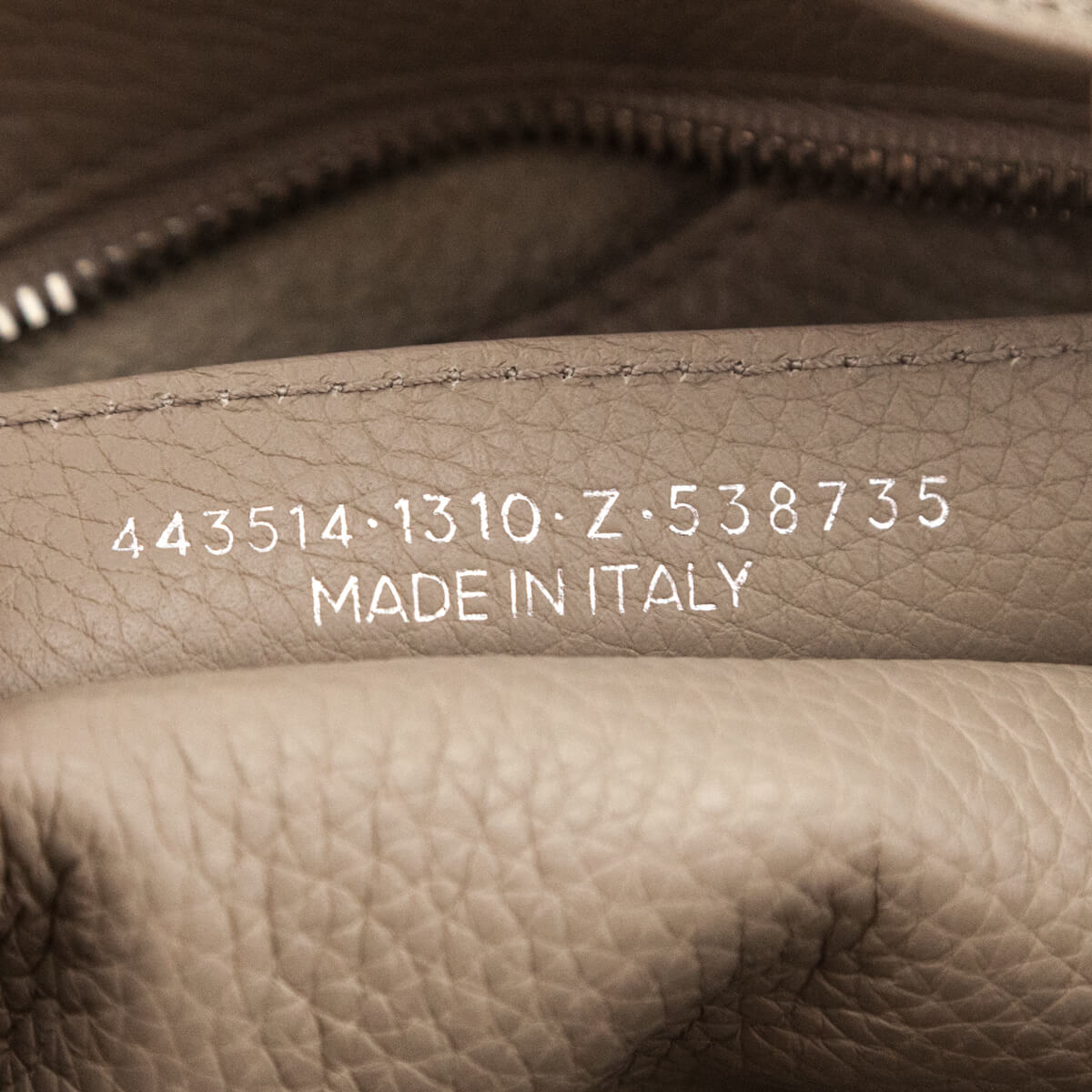 Balenciaga Greige Calfskin Blackout Hardware Perforated City Bag