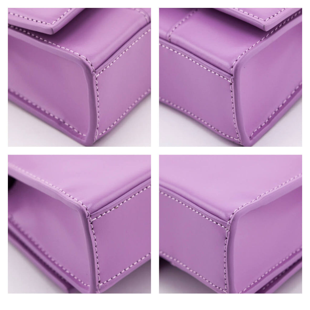 Balenciaga Lilac Calfskin Hourglass Wallet On Chain