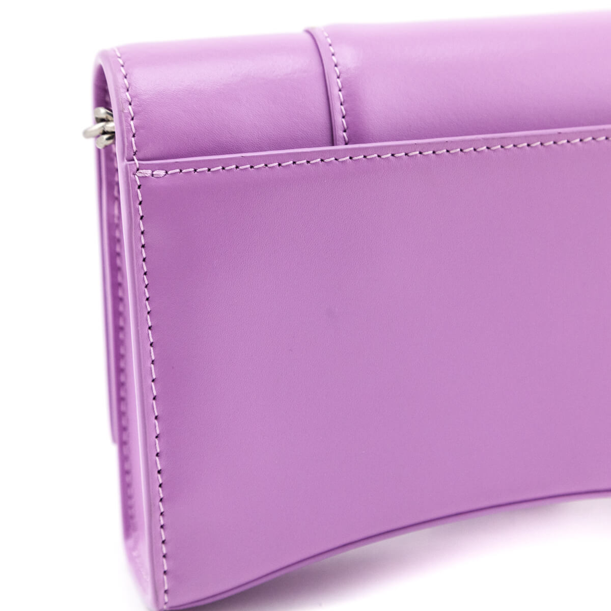 Balenciaga Lilac Calfskin Hourglass Wallet On Chain