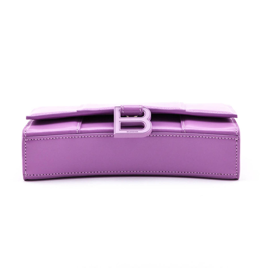 Balenciaga Lilac Calfskin Hourglass Wallet On Chain