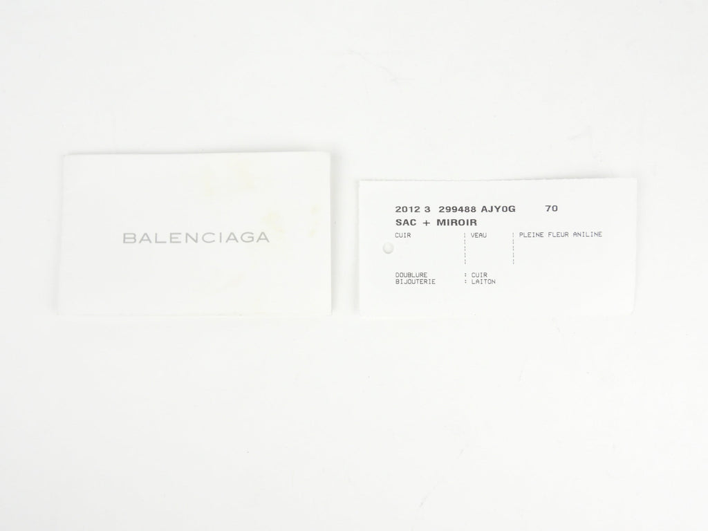 Balenciaga Orange Grained Calfskin Leather Tube Clasp Shoulder Bag