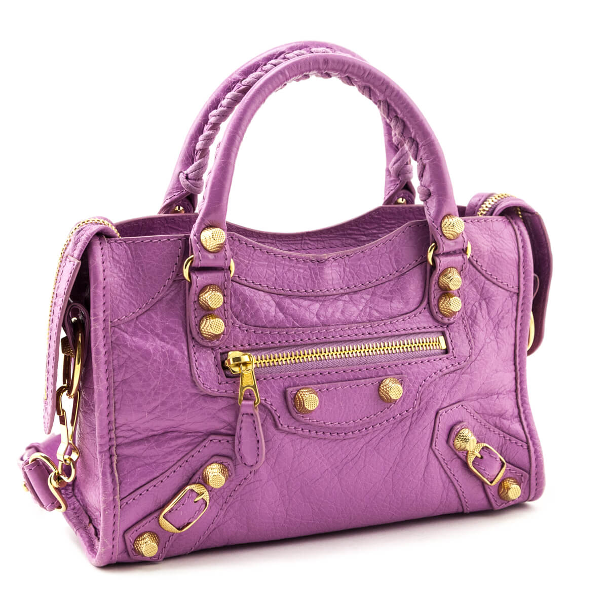 Balenciaga Pink Arena Storico Lambskin Giant 12 Silver Hardware Mini City