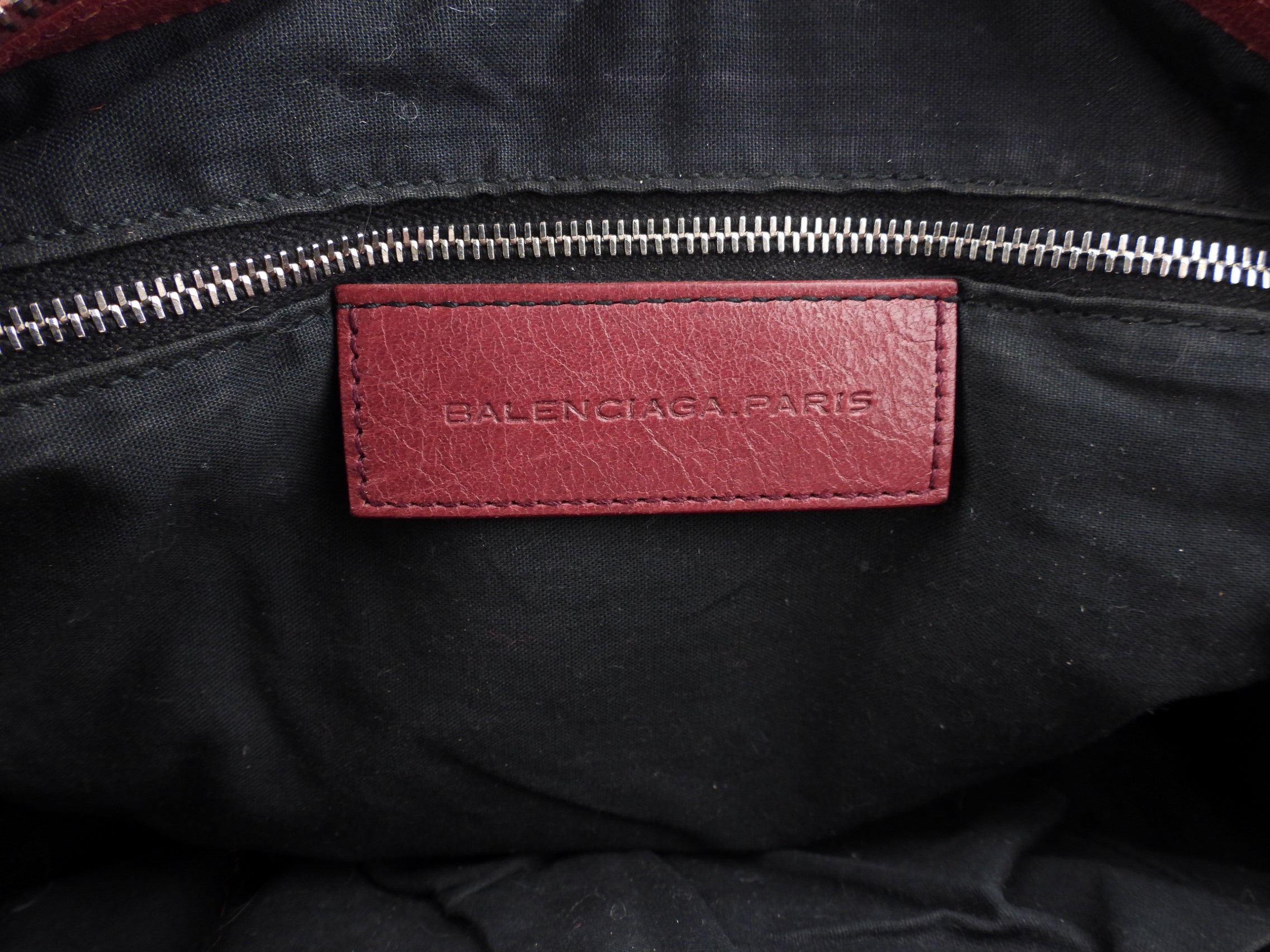 Balenciaga Red Lambskin Leather City Two Way Bag