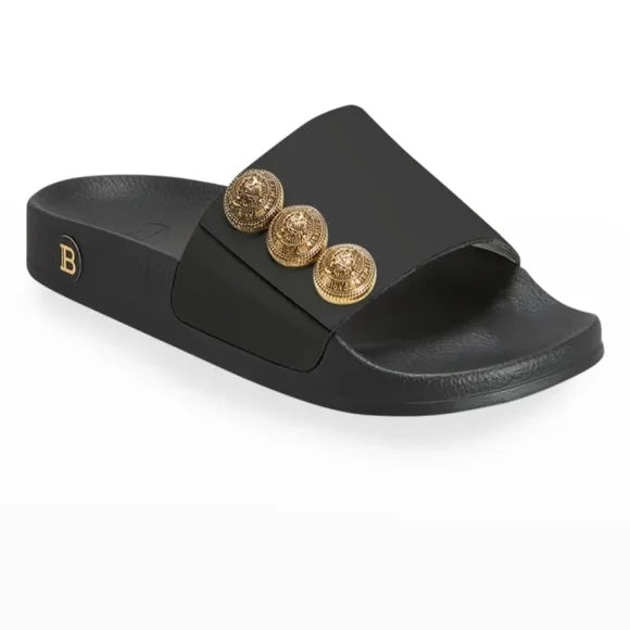 BALMAIN PARIS SYMI POOL SLIDES