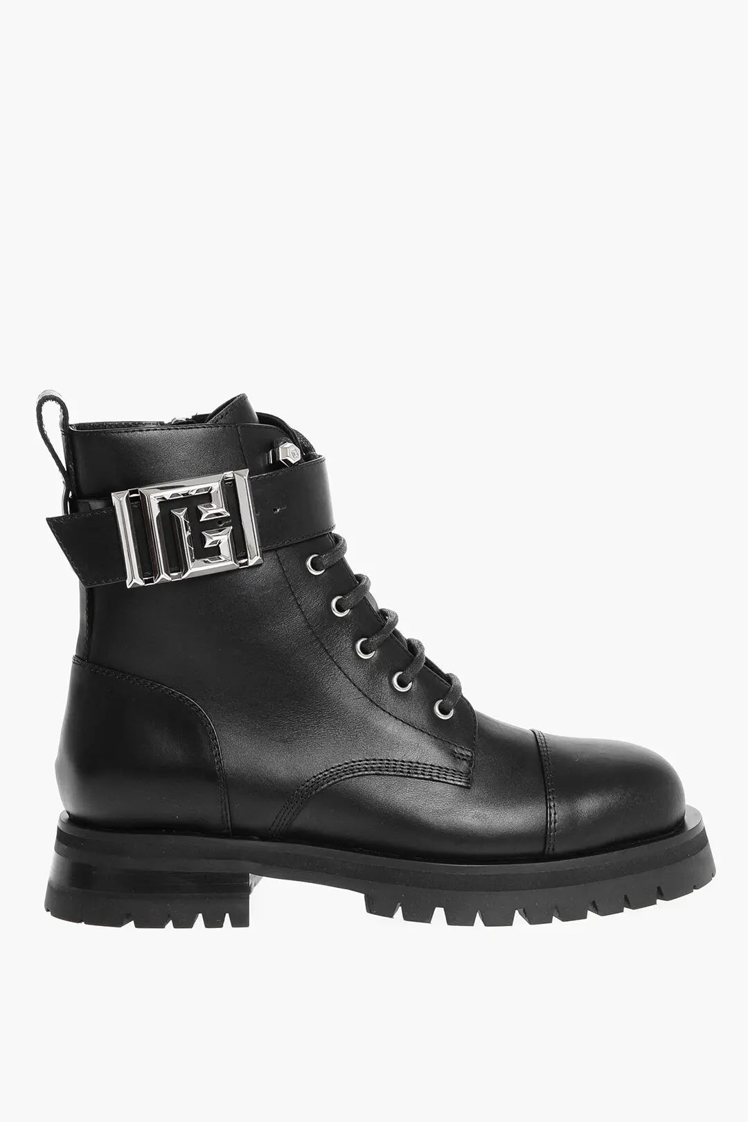 BALMAIN CHARLIE CALFSKIN LEATHER RANGER BOOTS