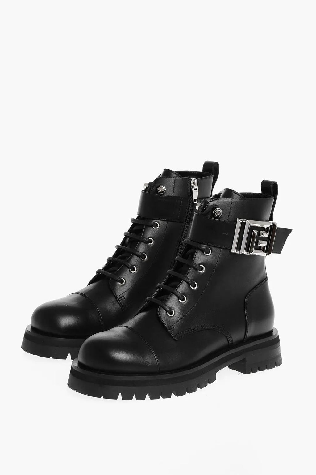 BALMAIN CHARLIE CALFSKIN LEATHER RANGER BOOTS