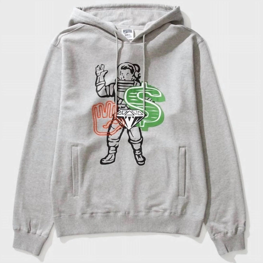 BILLIONAIRE BOYS CLUB BB ICON HOODIE - HEATHER GREY