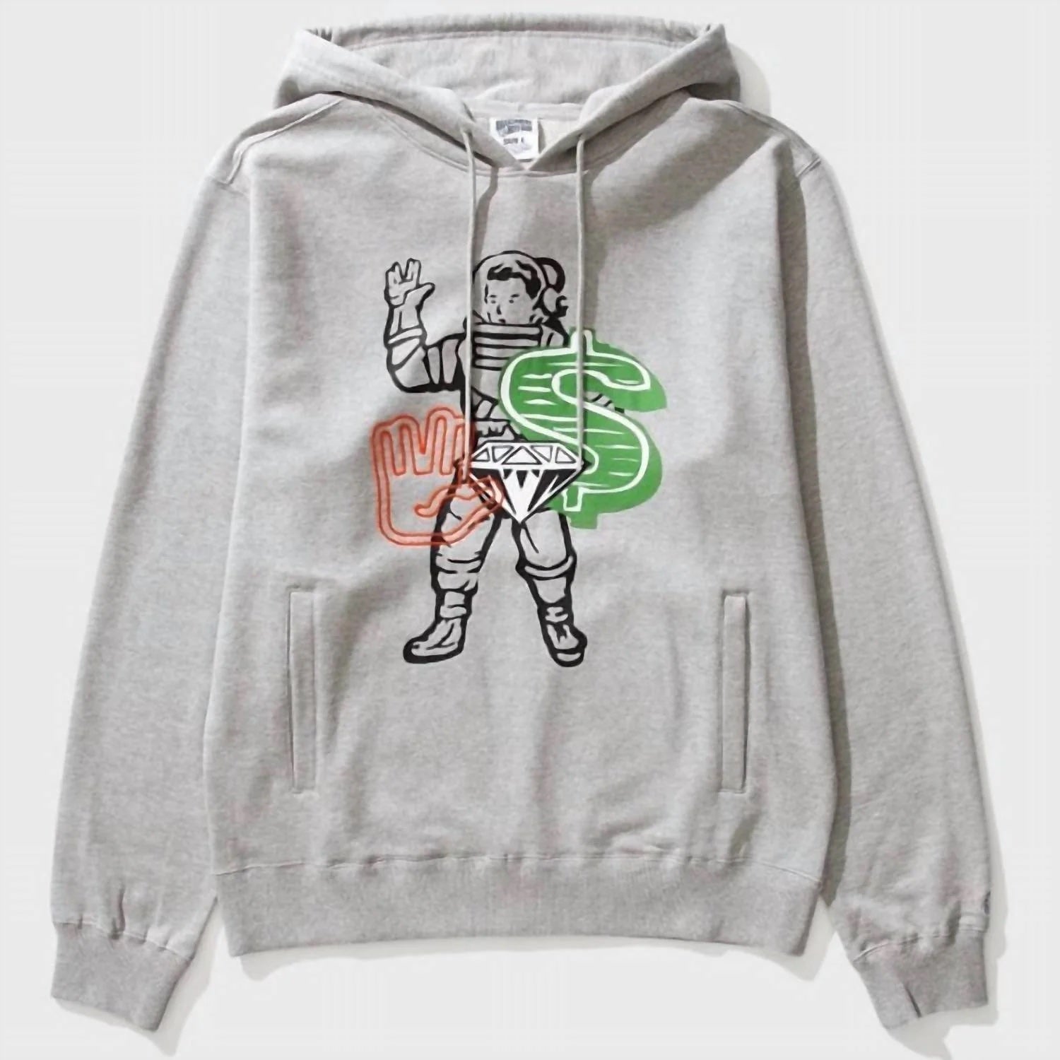 BILLIONAIRE BOYS CLUB BB ICON HOODIE - HEATHER GREY