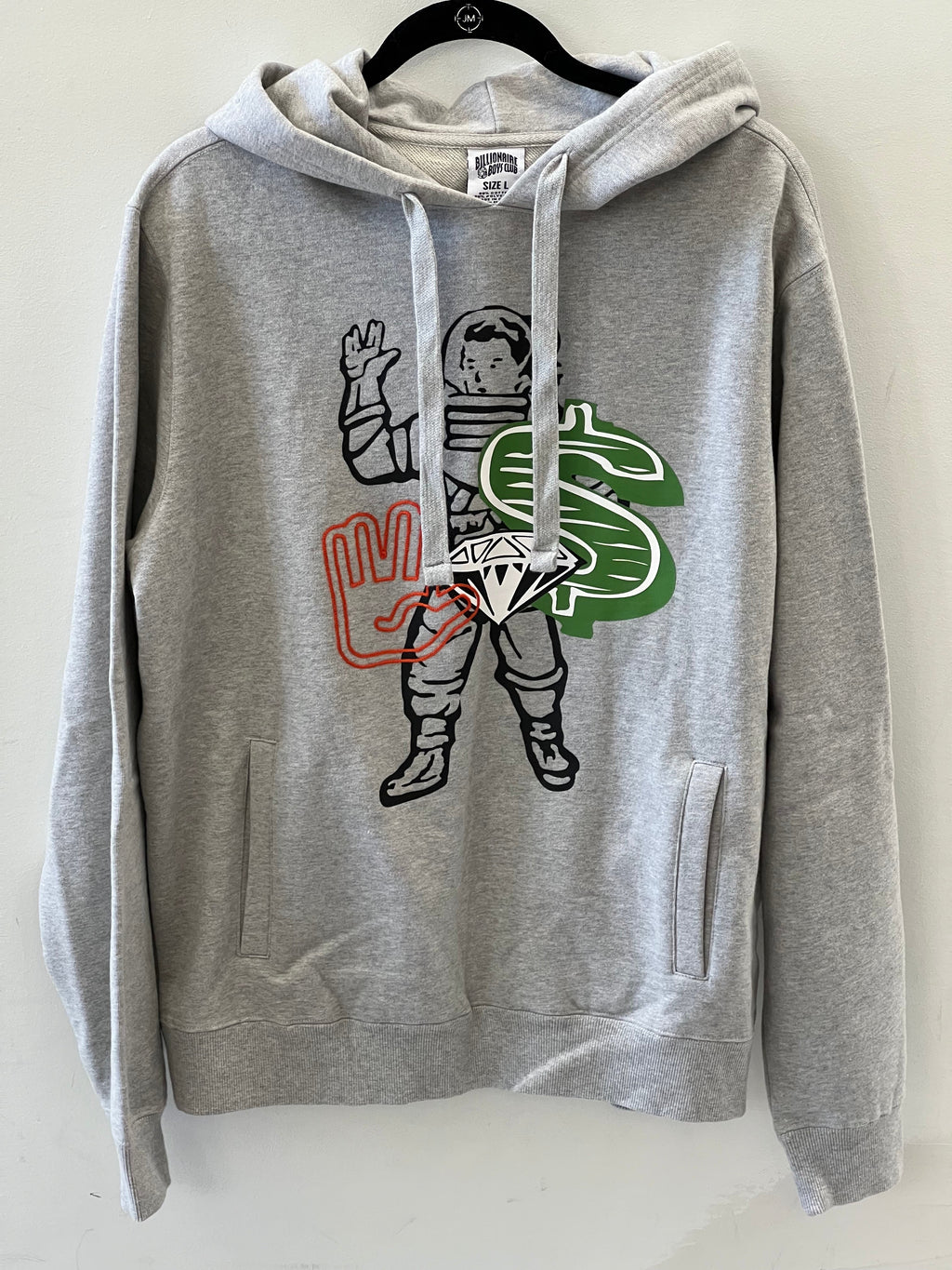 BILLIONAIRE BOYS CLUB BB ICON HOODIE - HEATHER GREY