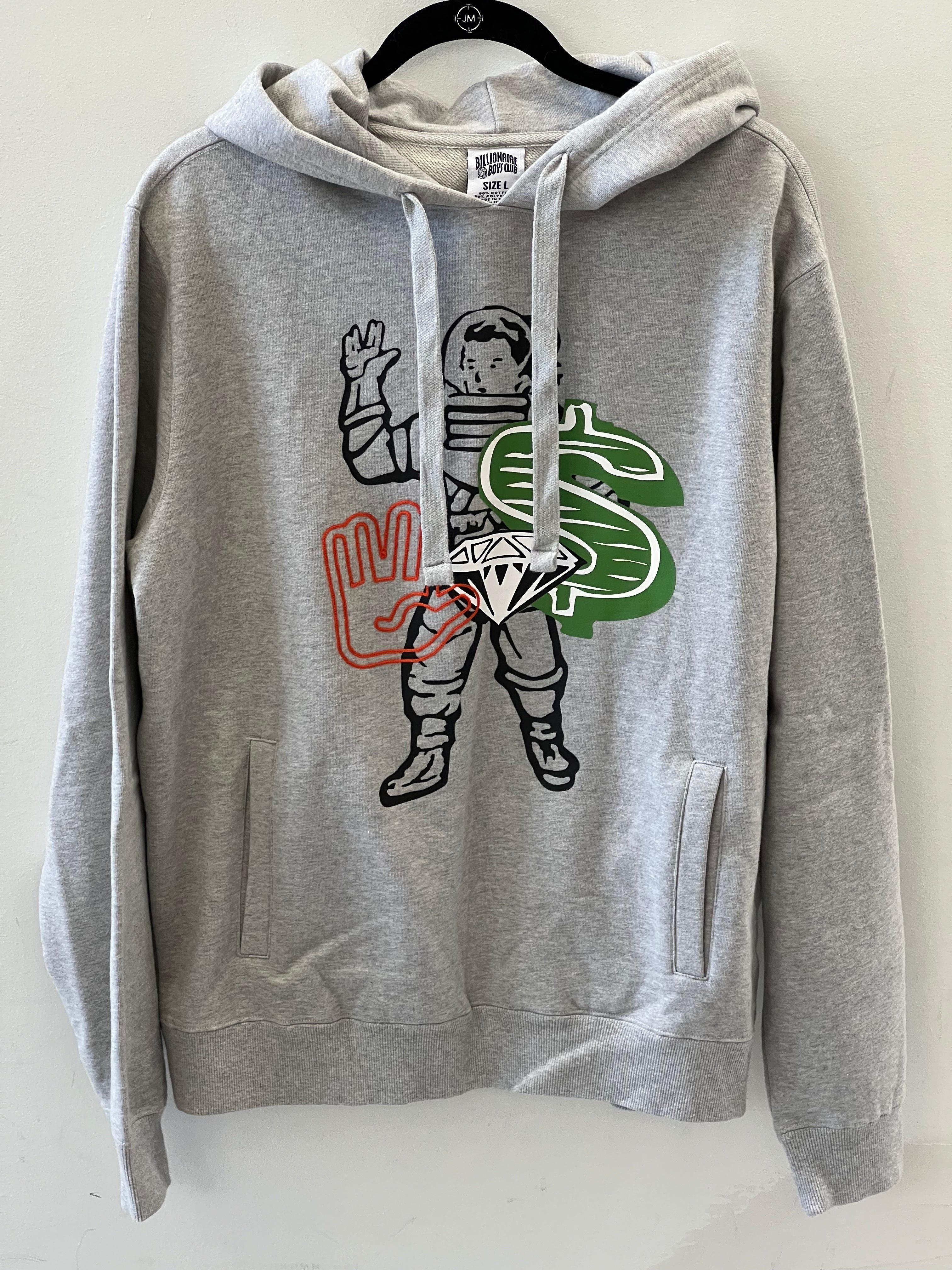 BILLIONAIRE BOYS CLUB BB ICON HOODIE - HEATHER GREY
