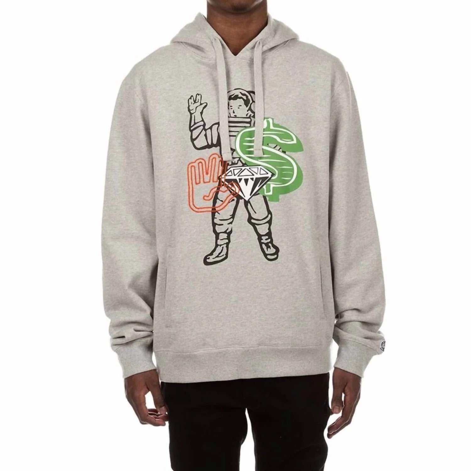BILLIONAIRE BOYS CLUB BB ICON HOODIE - HEATHER GREY