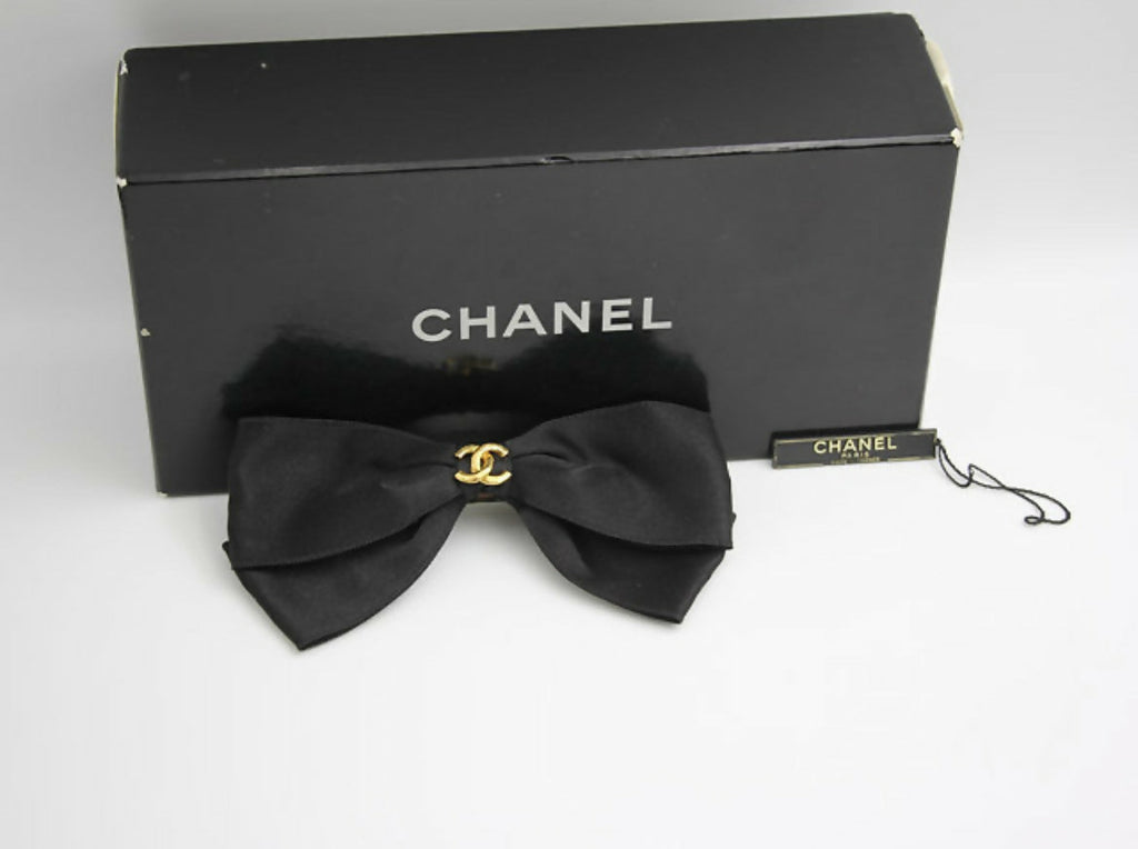 Chanel Vintage 1981-85 Silk 3D Bow Hairpin