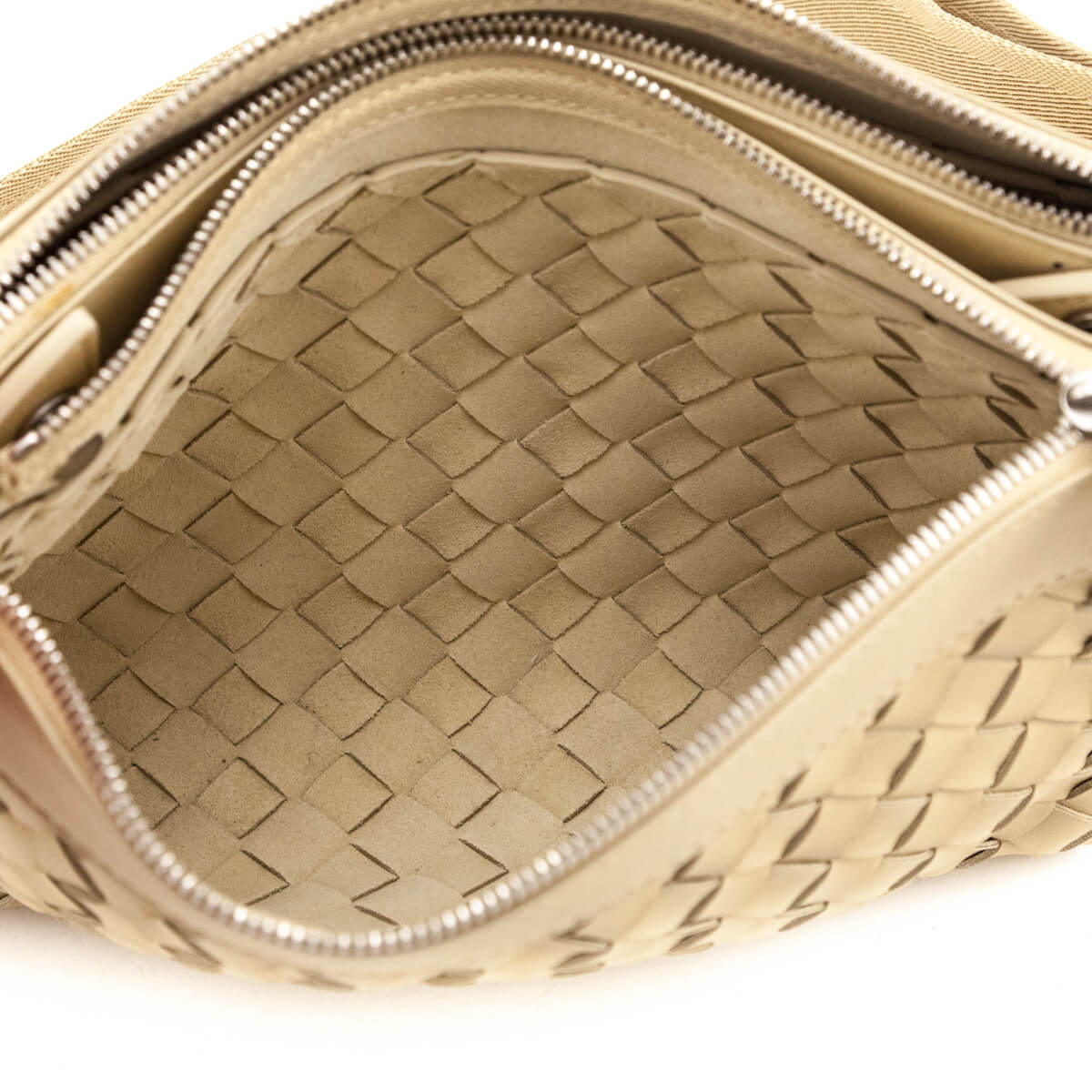 Bottega Veneta Beige Nappa Intrecciato Duo Bag