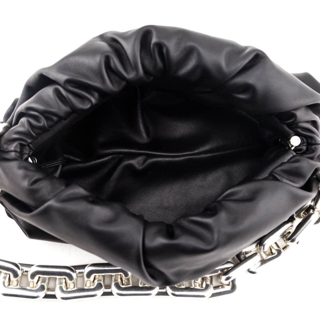 Bottega Veneta Black Calfskin Teen Chain Pouch