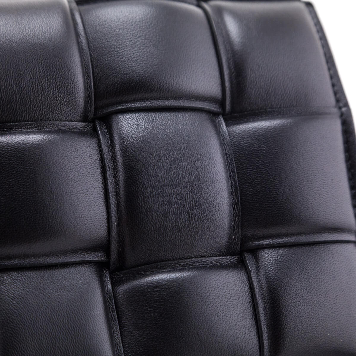 Bottega Veneta Black Lambskin Maxi Intreccio Padded Cassette Crossbody