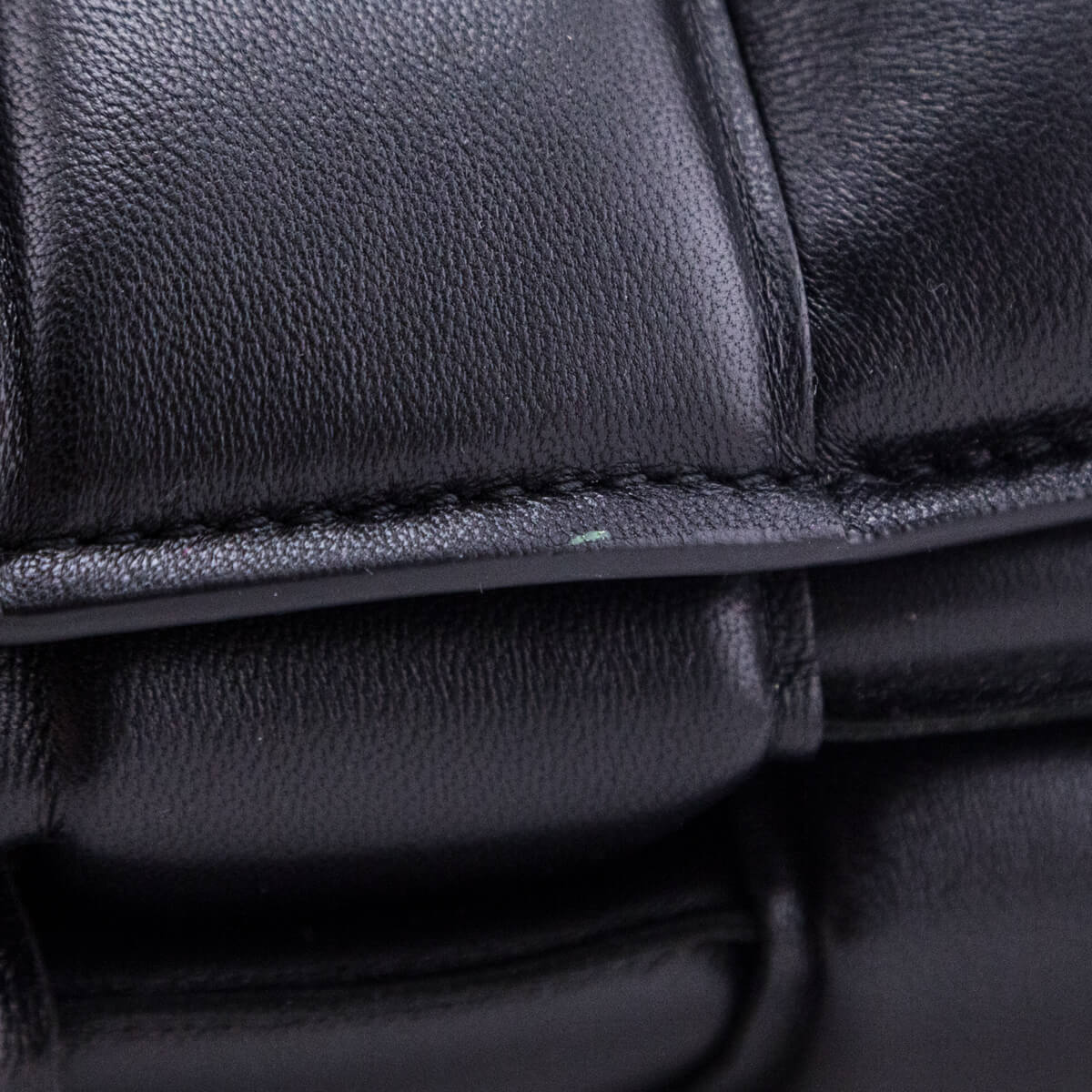 Bottega Veneta Black Lambskin Maxi Intreccio Padded Cassette Crossbody