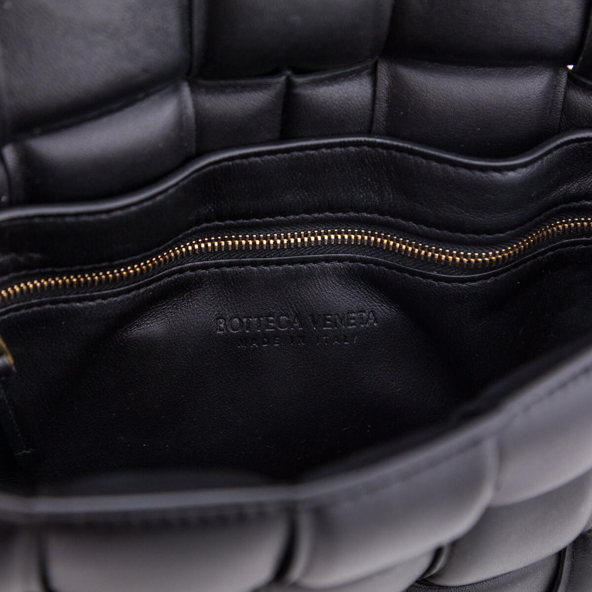 Bottega Veneta Black Lambskin Maxi Intreccio Padded Cassette Crossbody