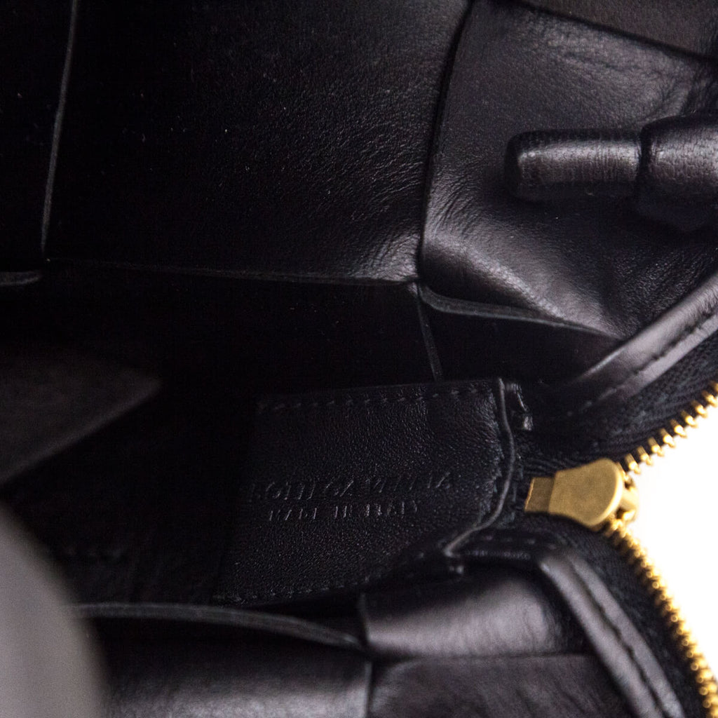 Bottega Veneta Black Maxi Intreccio Small Cassette Camera Bag